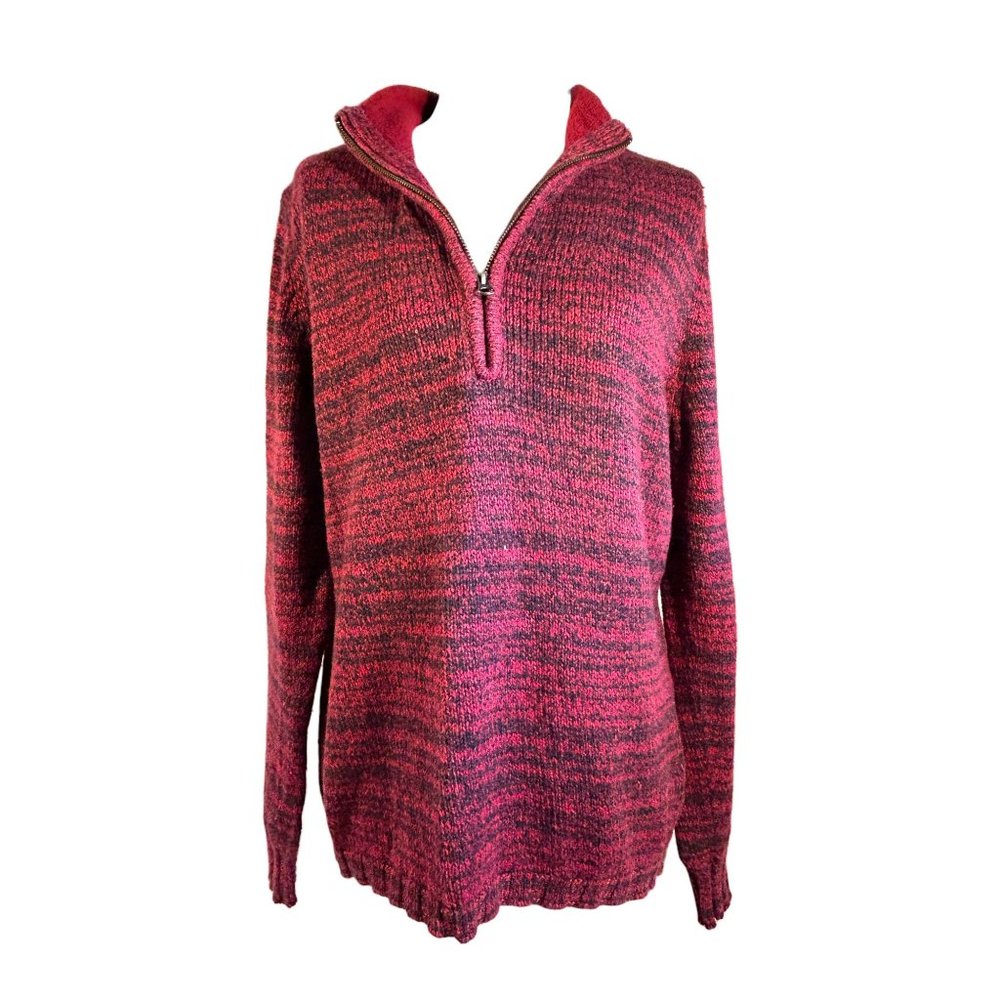 Woolrich 3/4 Zip Women Red Sweater Size Large - Picture 5 of 5